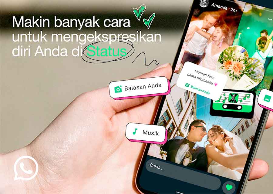 Kini, Makin Banyak Cara Ekspresikan Diri di Status WhatsApp